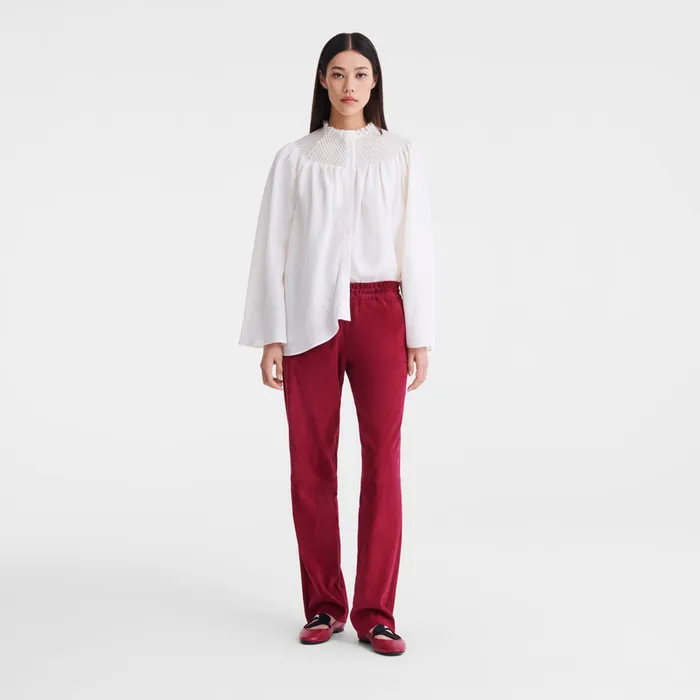 Women Blouse Ecru Tops and Blouses Longchamp Women Blouse Ecru Tops and Blouses Longchamp