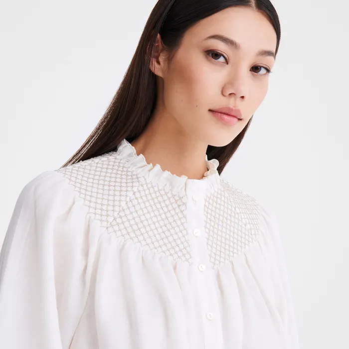Women Blouse Ecru Tops and Blouses Longchamp Women Blouse Ecru Tops and Blouses Longchamp