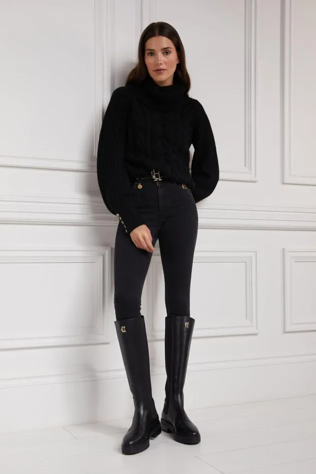 Women Boots Holland Cooper Astoria Knee Boot Black Women Boots Holland Cooper Astoria Knee Boot Black