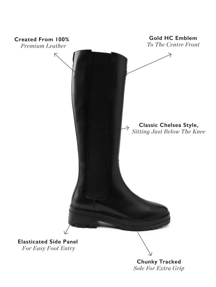 Women Boots Holland Cooper Astoria Knee Boot Black Women Boots Holland Cooper Astoria Knee Boot Black