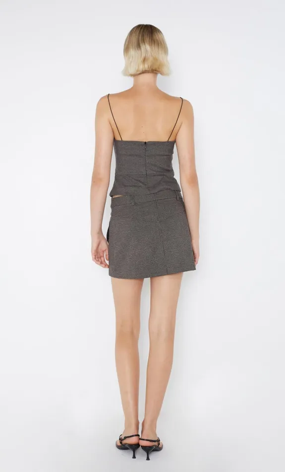 Women BORDEAUX MINI SKIRT 8211 CHECK SANDBLACK Bec Bridge Skirts