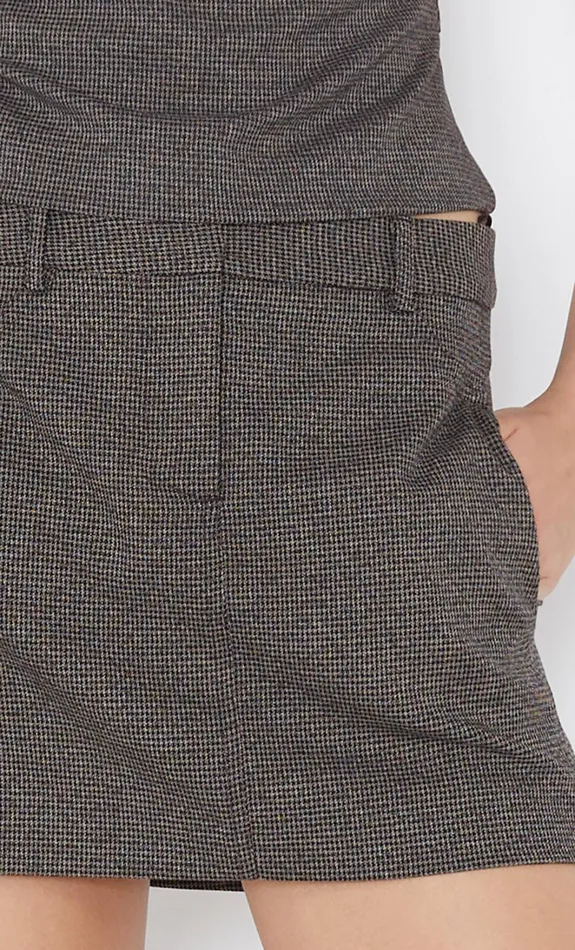 Women BORDEAUX MINI SKIRT 8211 CHECK SANDBLACK Bec Bridge Skirts
