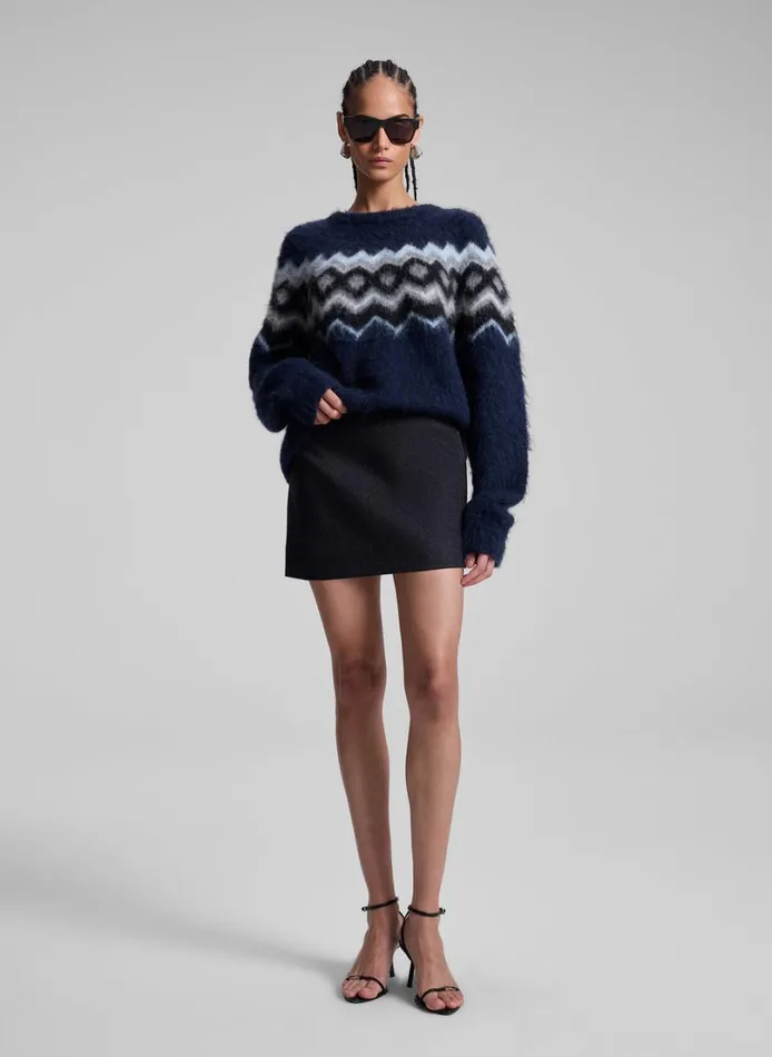 Women Bottoms ALC Edie Mini Tux Skirt Charcoalblack