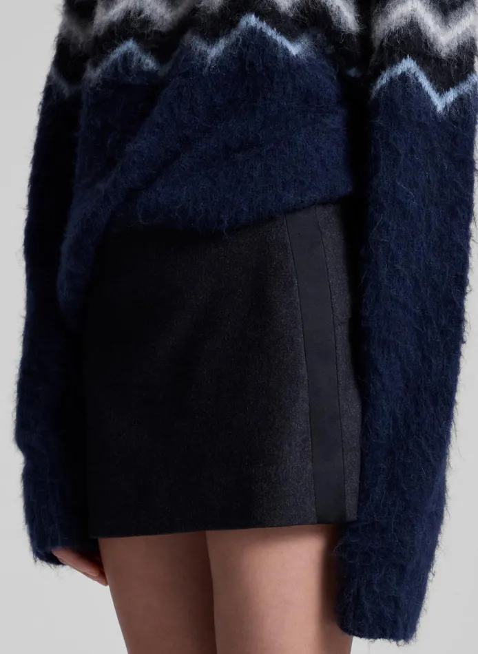 Women Bottoms ALC Edie Mini Tux Skirt Charcoalblack