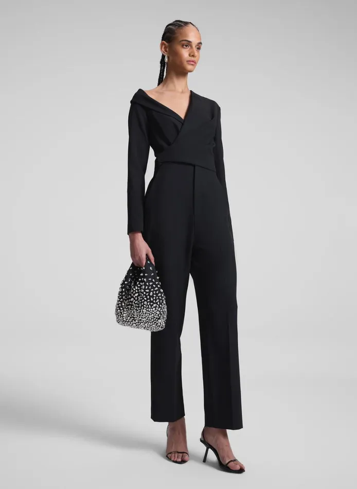 Women Bottoms ALC Skyla Asymmetric Jumpsuit Black