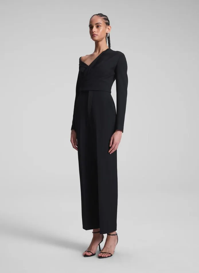 Women Bottoms ALC Skyla Asymmetric Jumpsuit Black