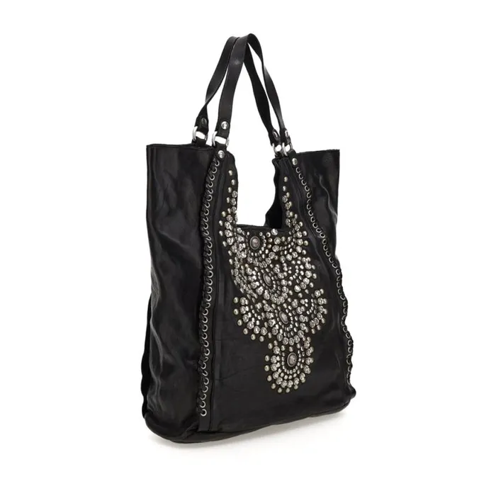 Women Camelia Black Campomaggi ShoulderHobo Bag Women Camelia Black Campomaggi ShoulderHobo Bag