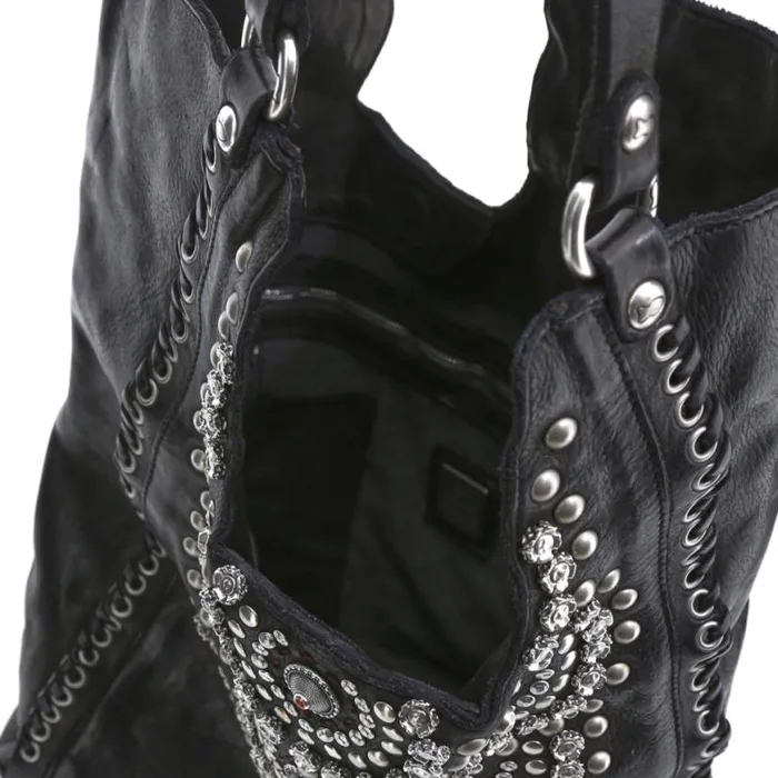 Women Camelia Black Campomaggi ShoulderHobo Bag Women Camelia Black Campomaggi ShoulderHobo Bag