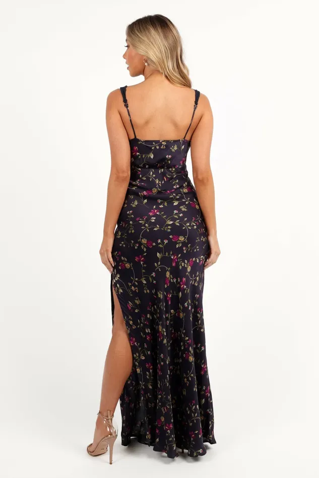 Women Cammy Maxi Slip Dress Midnight Floral Floral Dresses Petal and Pup