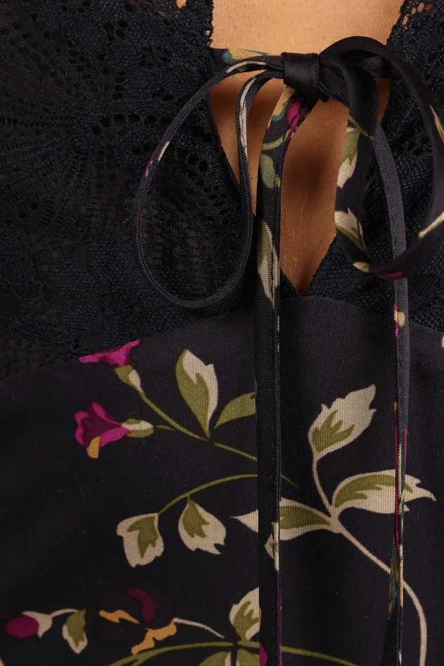 Women Cammy Maxi Slip Dress Midnight Floral Floral Dresses Petal and Pup