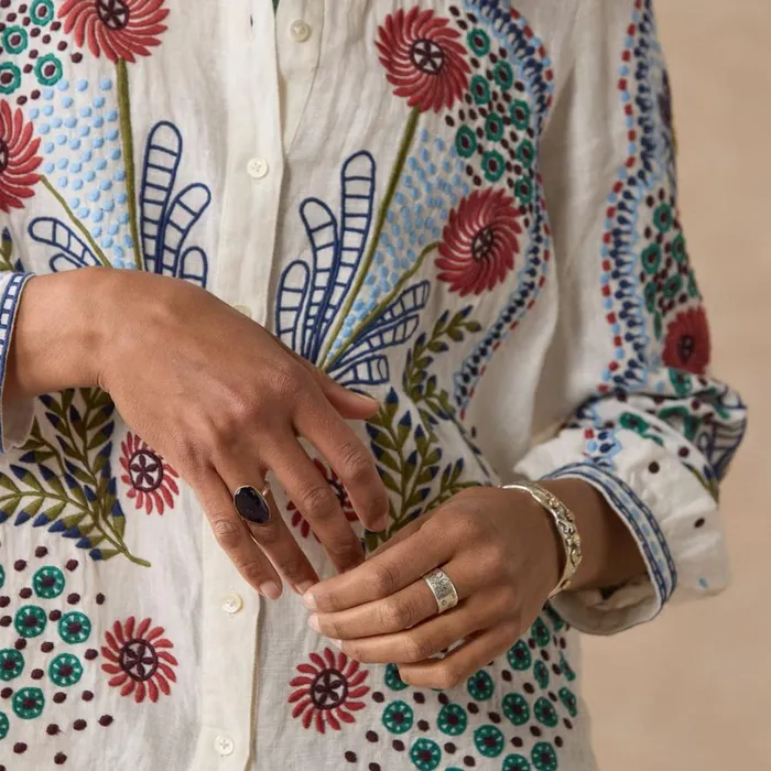 Women Canyon Sunset Shirt White Sundance Catalog Tops