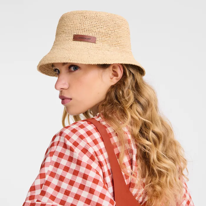Women Caps and hats Longchamp Bucket hat Natural