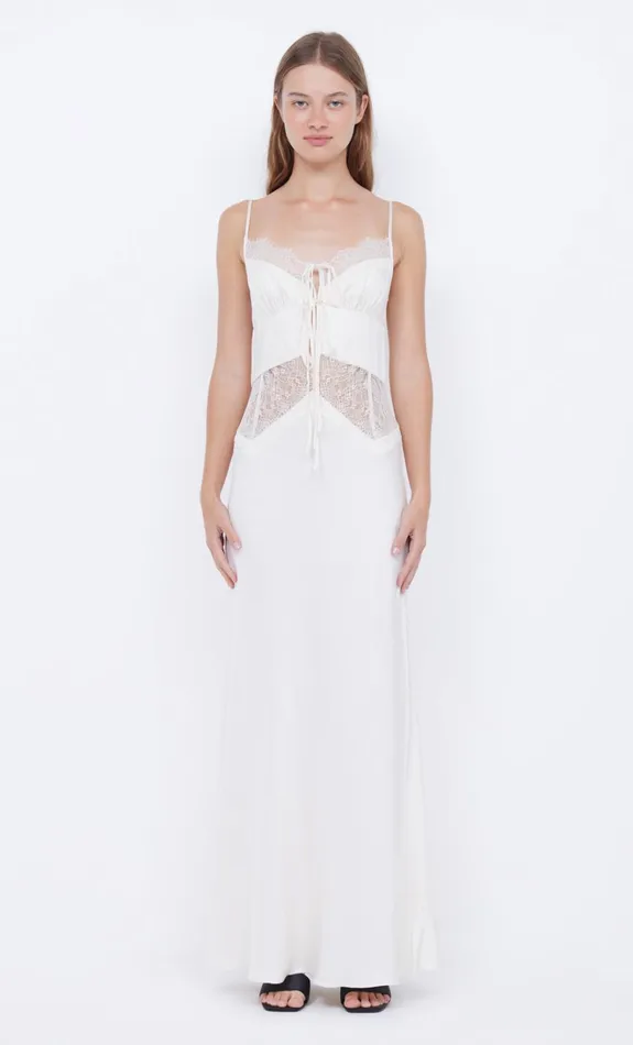 Women CELINE TIE MAXI DRESS 8211 CREAMCREAM Bec Bridge Maxi Dresses