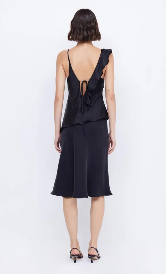 Women CHANTILLY SILK FRILL CAMI 8211 BLACK Bec Bridge Sleeveless