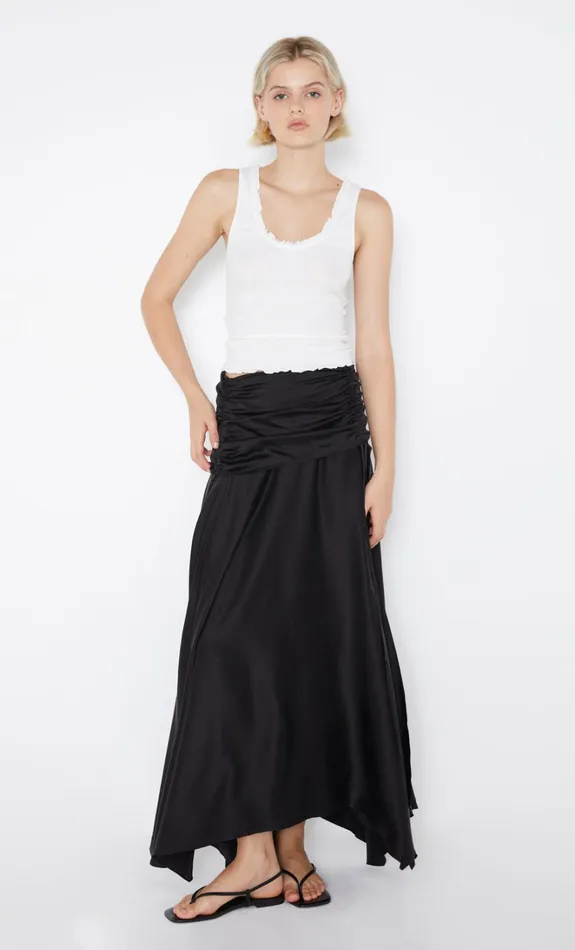 Women CHANTILLY SILK RUCHED SKIRT 8211 BLACK Bec Bridge Skirts
