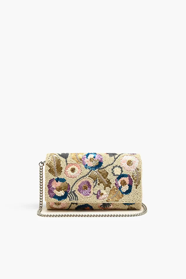 Women Clutches America and Beyond Pansy Paradise Clutch