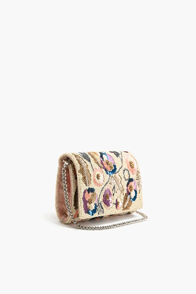 Women Clutches America and Beyond Pansy Paradise Clutch