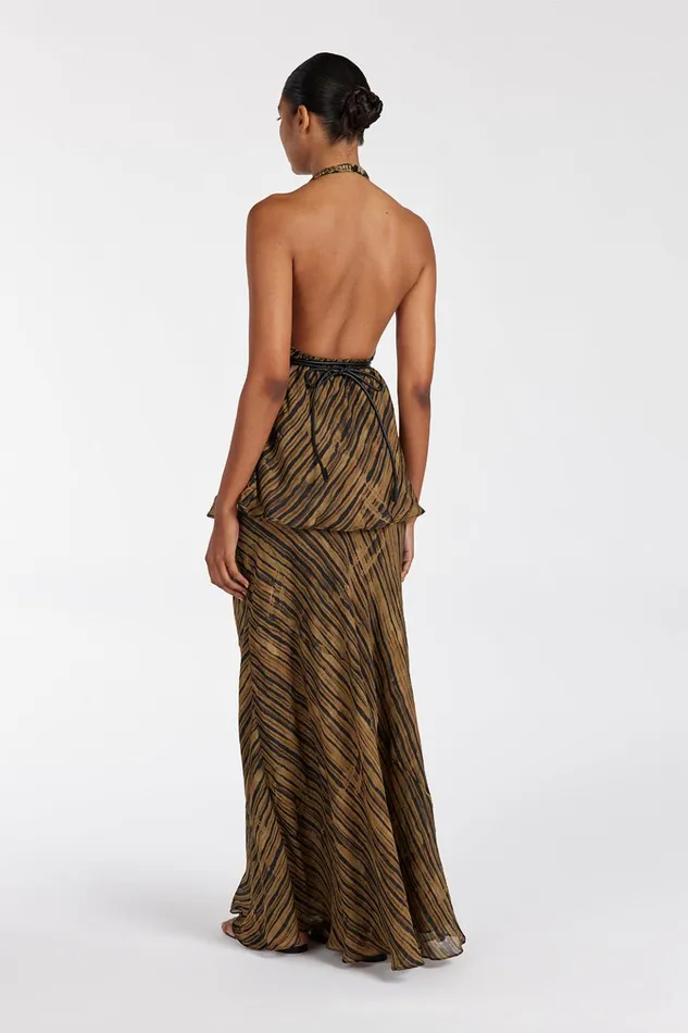 Women Co Ord Sets DISSH FLEUR DARK CHOCOLATE HIGH NECK TOP