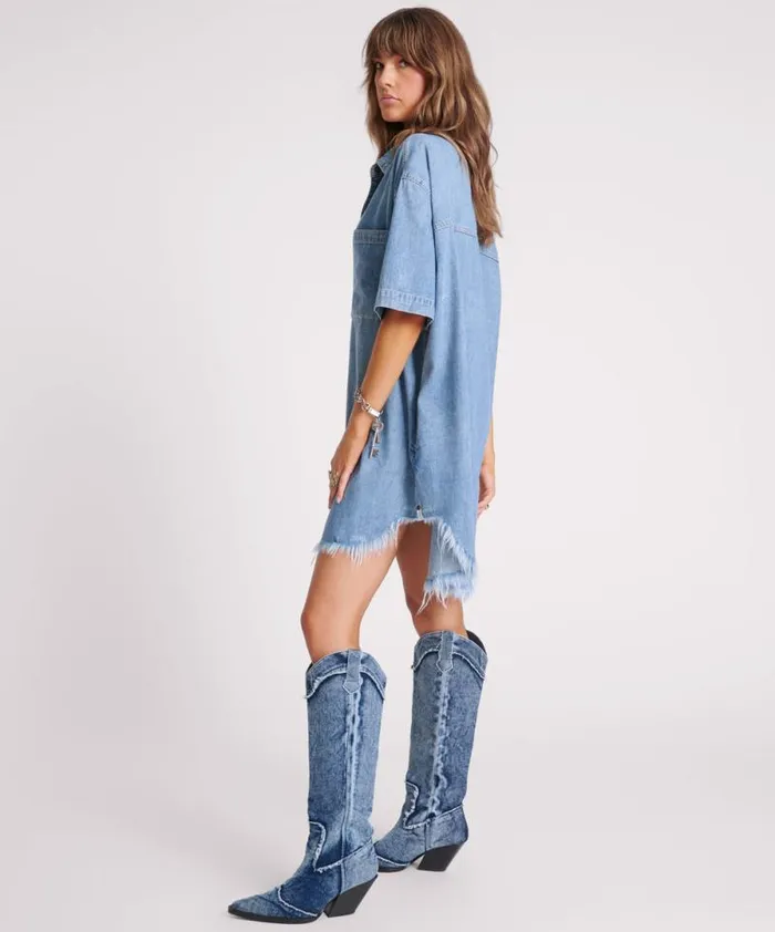 Women COBAINE PARIS DENIM DRESS One Teaspoon Denim Dresses