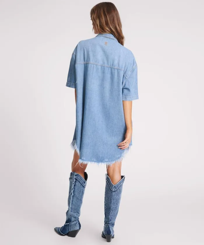Women COBAINE PARIS DENIM DRESS One Teaspoon Denim Dresses
