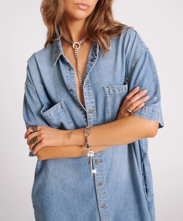 Women COBAINE PARIS DENIM DRESS One Teaspoon Denim Dresses