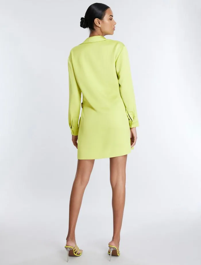 Women Connie Faux Wrap Mini Dress Yellow Plum BCBG Dresses Women Connie Faux Wrap Mini Dress Yellow Plum BCBG Dresses