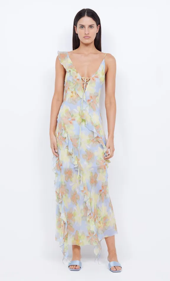 Women COURTNEY FRILL MAXI DRESS 8211 BLUE BLOSSOM Bec Bridge Maxi Dresses