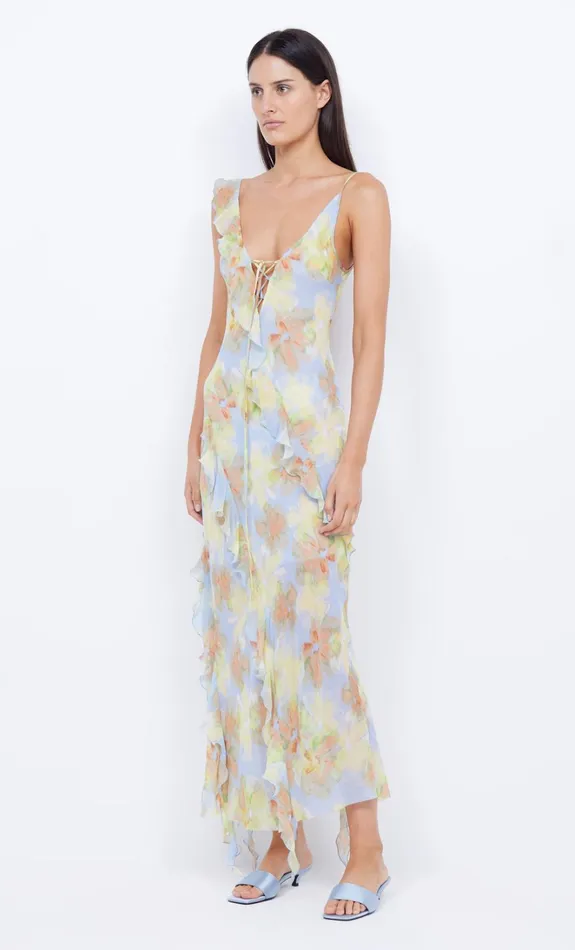Women COURTNEY FRILL MAXI DRESS 8211 BLUE BLOSSOM Bec Bridge Maxi Dresses