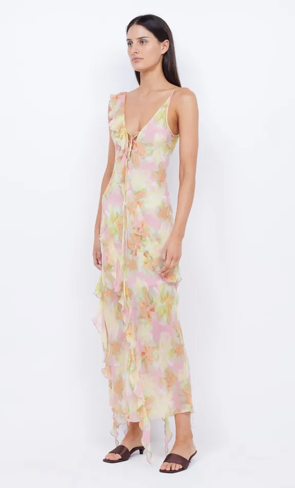 Women COURTNEY FRILL MAXI DRESS 8211 PINK BLOSSOM Bec Bridge Maxi Dresses