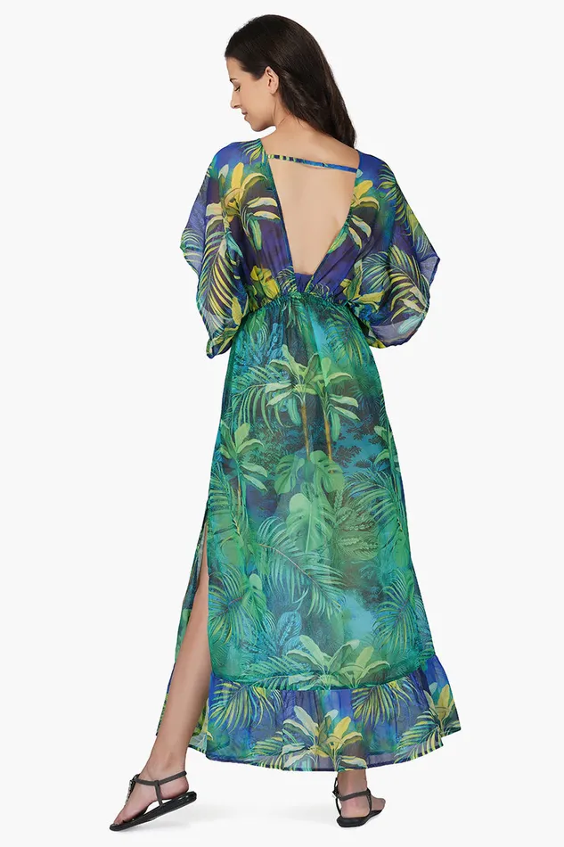 Women Coverups America and Beyond Green Goddess Dress Cover Up