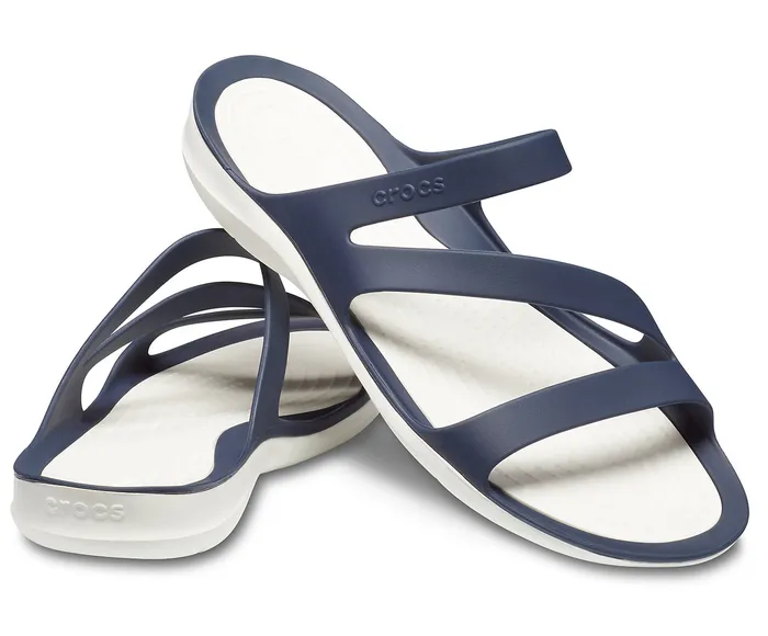Women Crocs Swiftwater Sandal Navy White Sandals