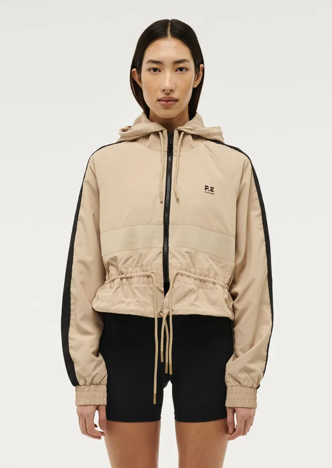 Women CROPPED MAN DOWN JACKET IN SESAME Jackets PE Nation