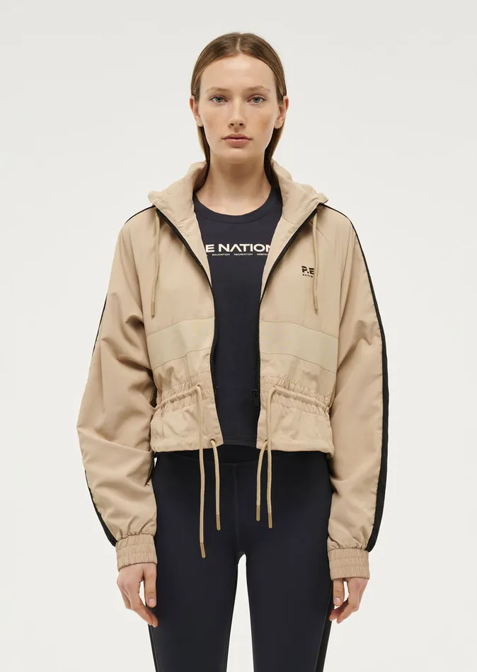 Women CROPPED MAN DOWN JACKET IN SESAME Jackets PE Nation