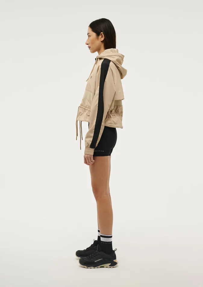 Women CROPPED MAN DOWN JACKET IN SESAME Jackets PE Nation