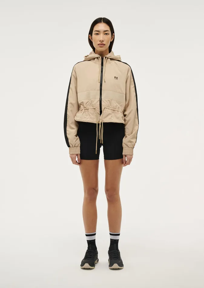 Women CROPPED MAN DOWN JACKET IN SESAME Jackets PE Nation