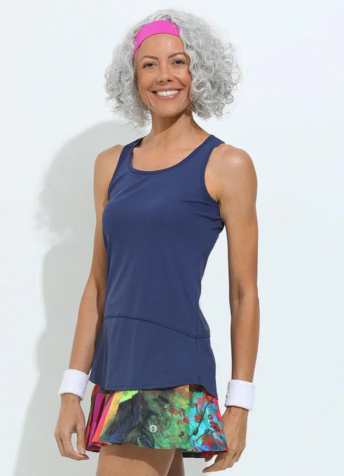 Women Day Glow Tank Navy Dona Jo Tank Tops