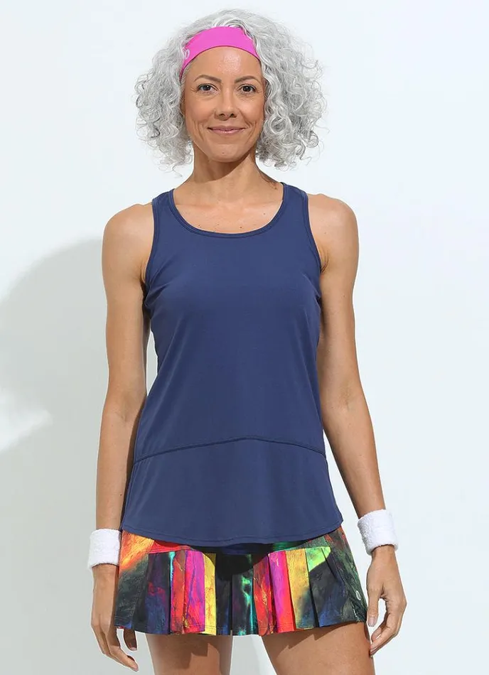 Women Day Glow Tank Navy Dona Jo Tank Tops
