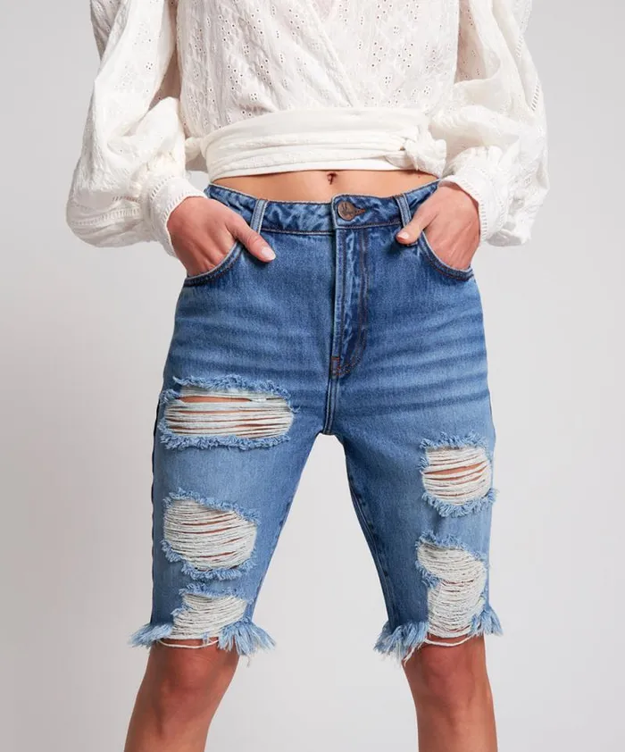Women DELAWARE CUT OFF ORGANIC SUSTAINABLE TRUCKERS SHORTS One Teaspoon Organic Tees Women DELAWARE CUT OFF ORGANIC SUSTAINABLE TRUCKERS SHORTS One Teaspoon Organic Tees