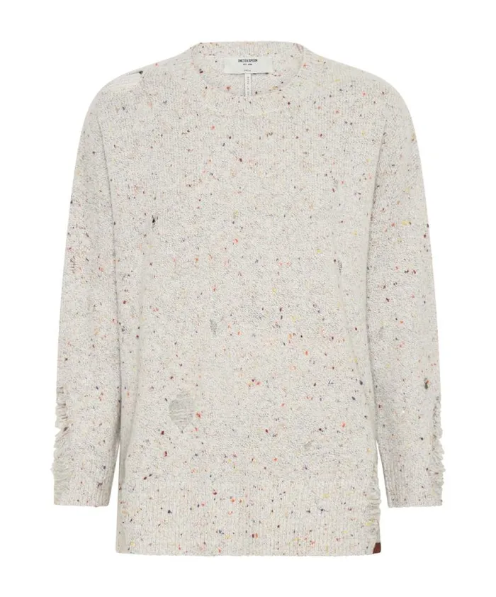 Women DISTRESSED FISHERMAN KNIT SWEATER WHITE One Teaspoon Knitwear Women DISTRESSED FISHERMAN KNIT SWEATER WHITE One Teaspoon Knitwear
