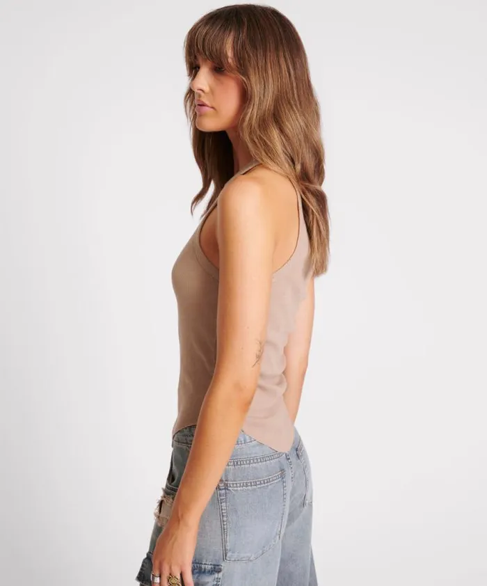 Women DISTRESSED RAMONE RIB TANK One Teaspoon Tops