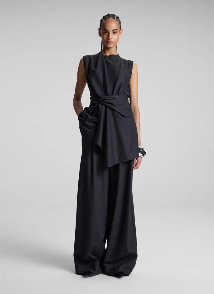 Women Dresses ALC Dion Wool Cashmere Mini Dress Charcoal