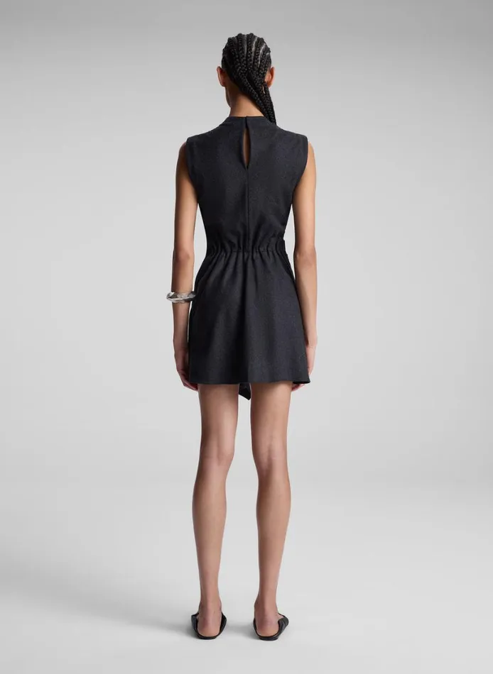 Women Dresses ALC Dion Wool Cashmere Mini Dress Charcoal