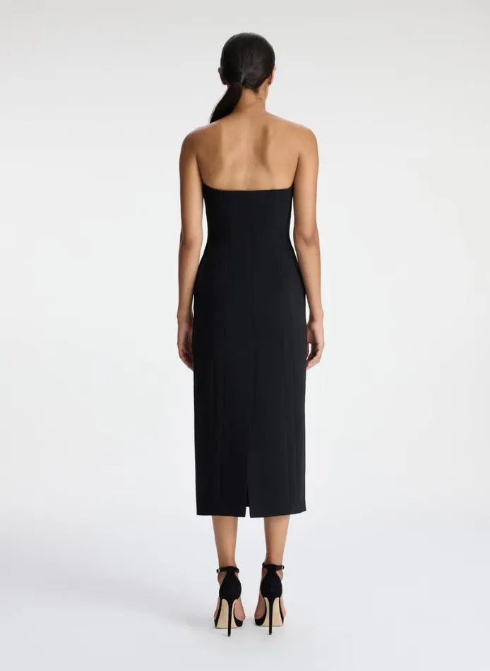 Women Dresses ALC Elizabeth Strapless Midi Dress Black