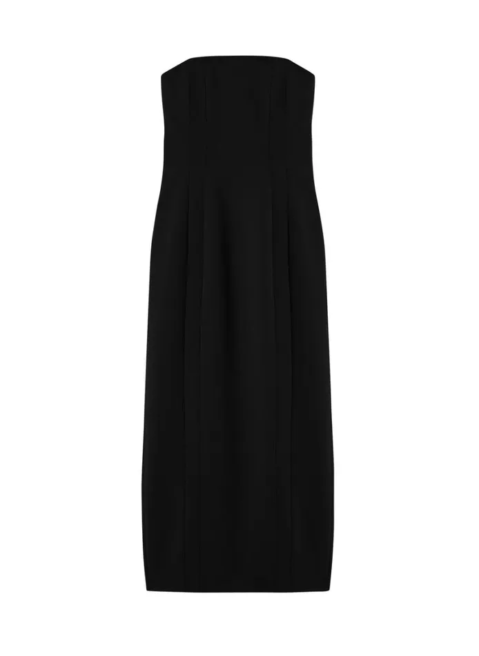 Women Dresses ALC Elizabeth Strapless Midi Dress Black