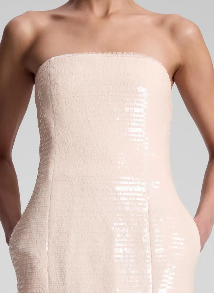 Women Dresses ALC Elsie Strapless Sequin Mini Dress Blush