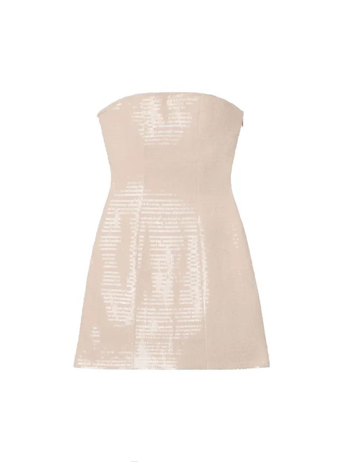 Women Dresses ALC Elsie Strapless Sequin Mini Dress Blush