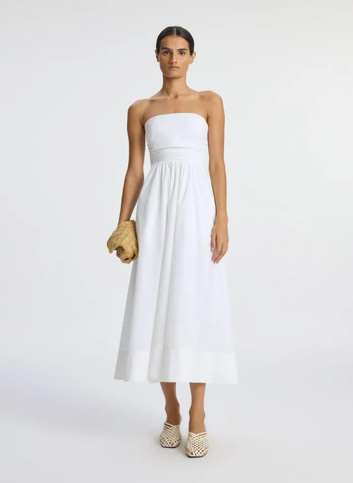 Women Dresses ALC Tate Strapless Midi Dress White