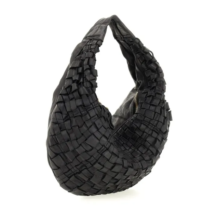 Women Edera Black Campomaggi ShoulderHobo Bag