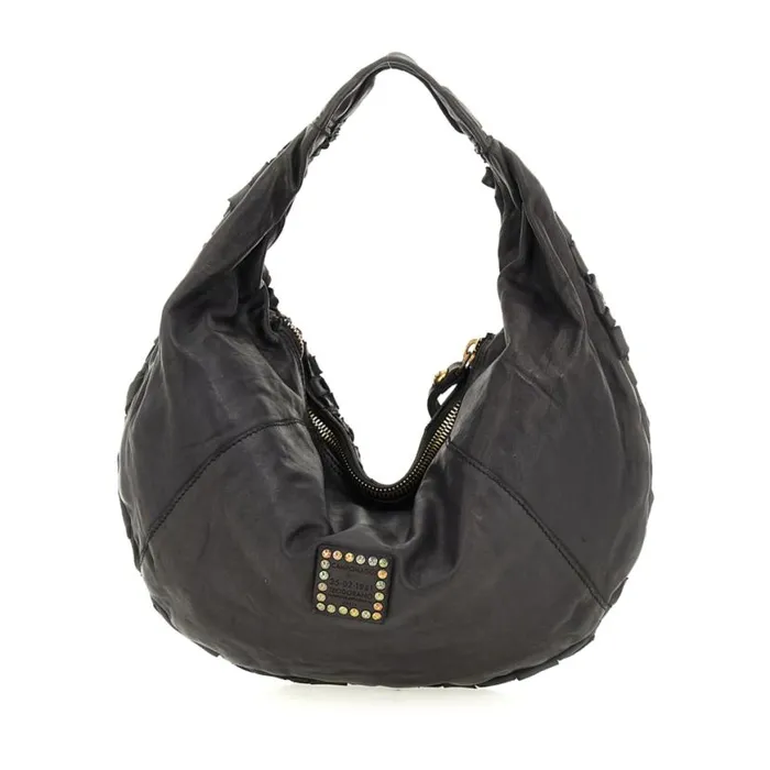 Women Edera Black Campomaggi ShoulderHobo Bag