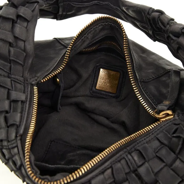 Women Edera Black Campomaggi ShoulderHobo Bag